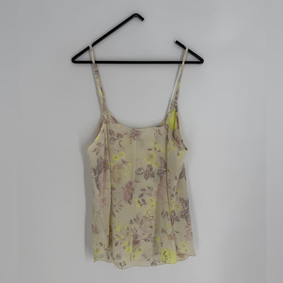 Under Wilfred Aritzia 100% Silk Rose Floral Dainty Romantic Camisole Tank Top - Picture 5 of 5